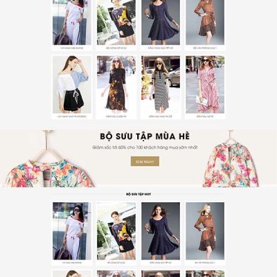 Mẫu website thời trang thiết kế bằng wordpress chuẩn seo – Thời trang nữ cao cấp (1)