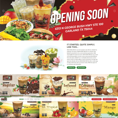 thiết kế web bán trà sữa king kong milk tea